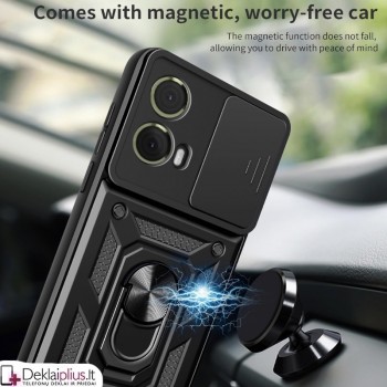 5in1 smūgiams atsparus dėklas su kameros apsauga - juodas (Motorola Moto G85)